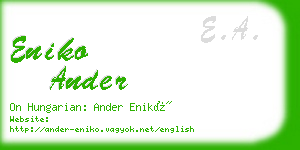 eniko ander business card